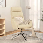 Graden draaibare relaxstoel voor ultiem zitcomfort in elke kamer - Crème / 1 / Zonder voetensteun - Fauteuils &
