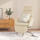 Graden draaibare relaxstoel voor ultiem zitcomfort in elke kamer - Crème / 1 / Met voetensteun - Fauteuils &