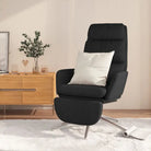 Graden draaibare relaxstoel voor ultiem zitcomfort in elke kamer - Zwart / 1 / Met voetensteun - Fauteuils &