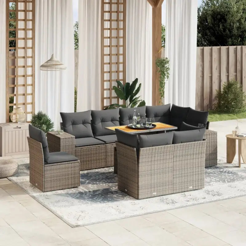 Grijs materiaal loungeset van gepoedercoat staal voor buitengebruik - Tuinsets