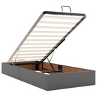 Grijs ottomaan bed met ruime opbergruimte en comfortabel matras - Bedden & bedframes