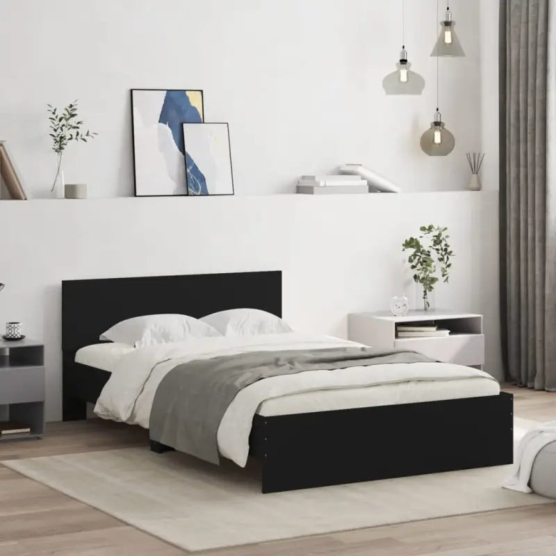 Grijs Sonoma bedframe voor een stabiele en stijlvolle slaapkamer - Zwart / 120 x 200 cm - Bedden & bedframes