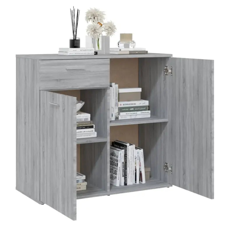 Grijs Sonoma dressoir in bewerkt hout met eenvoudig schoonmaakgemak - Dressoirs & buffetkasten