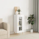 Grijs Sonoma dressoir in bewerkt hout met tijdloze uitstraling - Hoogglans wit / 1 - Dressoirs & buffetkasten