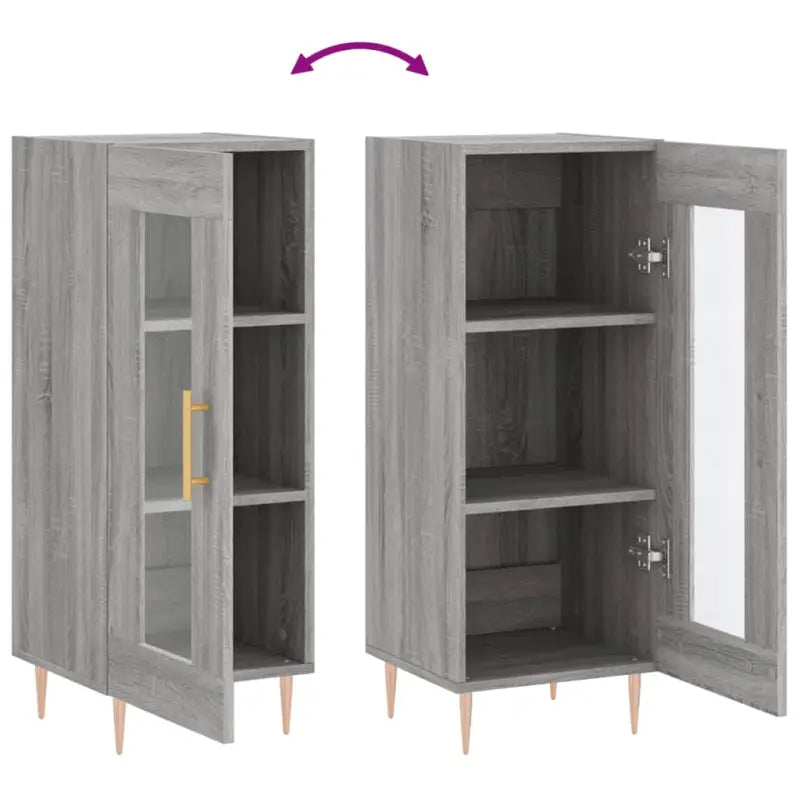 Grijs Sonoma dressoir in bewerkt hout met tijdloze uitstraling - Dressoirs & buffetkasten