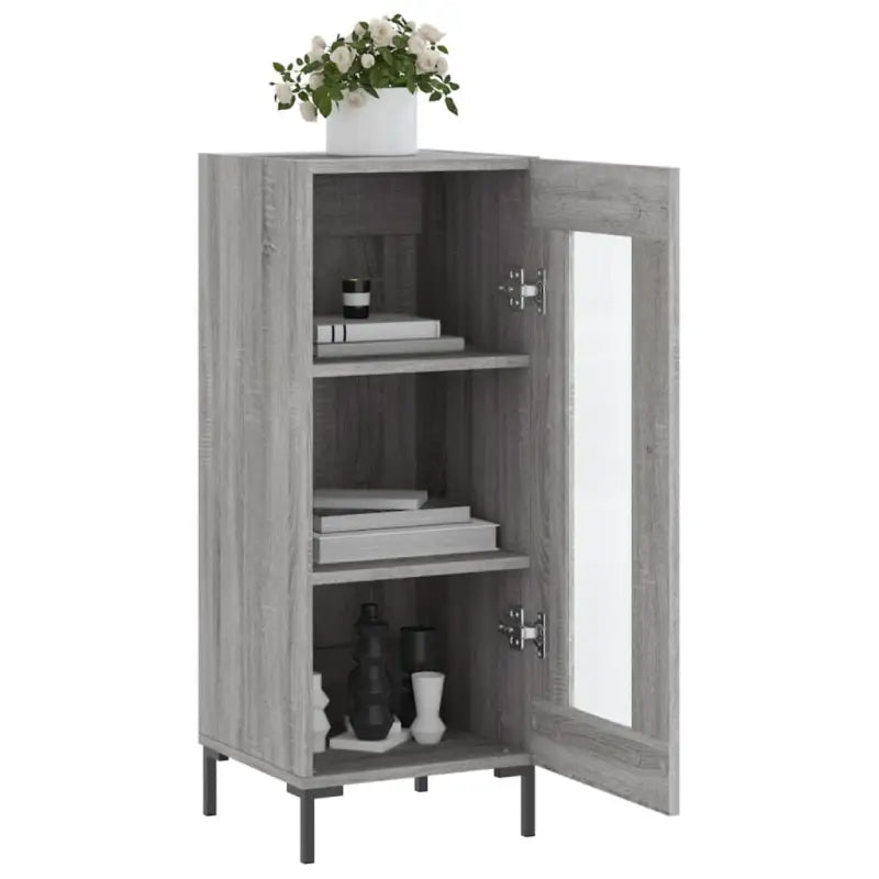 Grijs Sonoma dressoir in bewerkt hout met tijdloze uitstraling - Dressoirs & buffetkasten