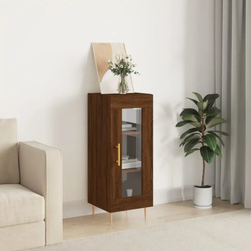Grijs Sonoma dressoir in bewerkt hout met tijdloze uitstraling - bruin eikenkleur / 1 - Dressoirs & buffetkasten