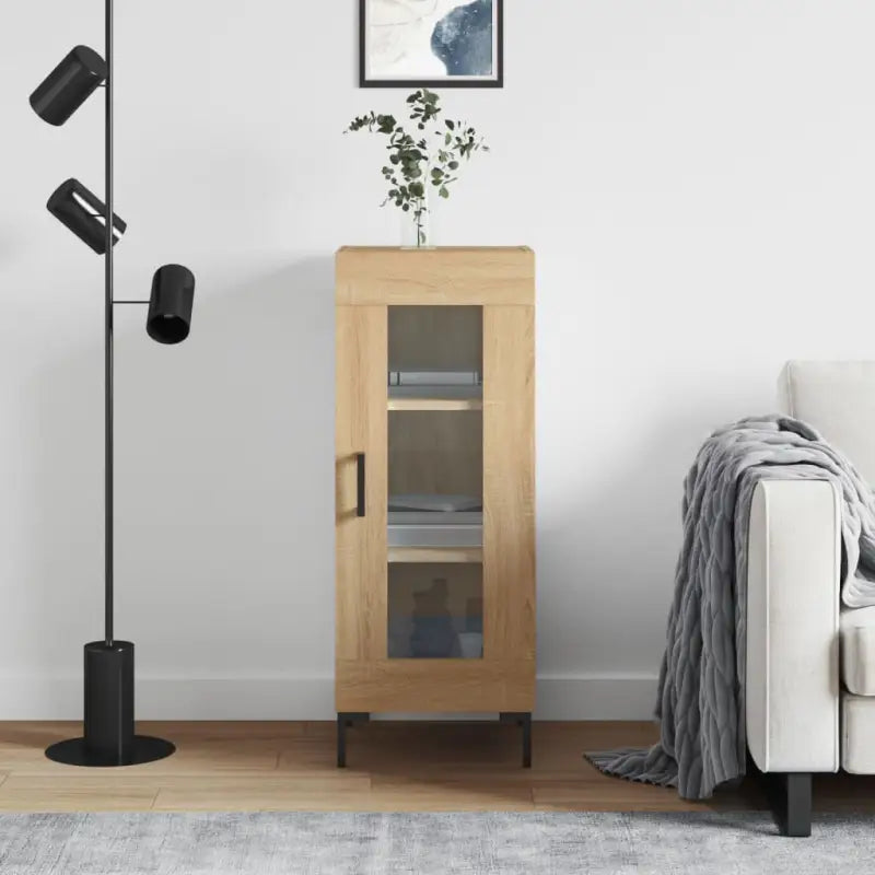 Grijs Sonoma dressoir in bewerkt hout met tijdloze uitstraling - Sonoma eiken / 1 - Dressoirs & buffetkasten