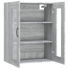 Grijs Sonoma dressoir met bewerkt hout en extra opbergruimte - Dressoirs & buffetkasten