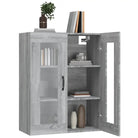 Grijs Sonoma dressoir met bewerkt hout en extra opbergruimte - Dressoirs & buffetkasten