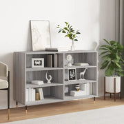 Grijs Sonoma dressoir met bewerkt hout en ijzeren poten - Dressoirs & buffetkasten
