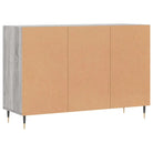 Grijs Sonoma dressoir met bewerkt hout en ijzeren poten - Dressoirs & buffetkasten