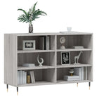 Grijs Sonoma dressoir met bewerkt hout en ijzeren poten - Dressoirs & buffetkasten
