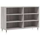 Grijs Sonoma dressoir met bewerkt hout en ijzeren poten - Dressoirs & buffetkasten