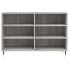 Grijs Sonoma dressoir met bewerkt hout en ijzeren poten - Dressoirs & buffetkasten