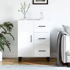 Grijs Sonoma Dressoir met bewerkt hout voor een tijdloze uitstraling - Hoogglans wit / 1 - Dressoirs & buffetkasten