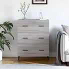 Grijs Sonoma dressoir met metalen pootjes en bewerkt hout - Grijs sonoma / 1 - Dressoirs & buffetkasten