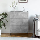 Grijs Sonoma dressoir met metalen pootjes en bewerkt hout - Betongrijs / 1 - Dressoirs & buffetkasten