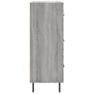Grijs Sonoma dressoir met metalen pootjes en bewerkt hout - Dressoirs & buffetkasten