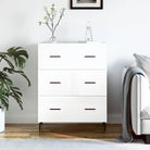Grijs Sonoma dressoir met metalen pootjes en bewerkt hout - Hoogglans wit / 1 - Dressoirs & buffetkasten