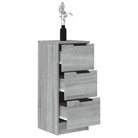 Grijs Sonoma dressoir van bewerkt hout met eenvoudig ontwerp - Dressoirs & buffetkasten