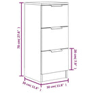 Grijs Sonoma dressoir van bewerkt hout met eenvoudig ontwerp - Dressoirs & buffetkasten