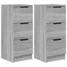 Grijs Sonoma dressoir van bewerkt hout met eenvoudig ontwerp - Dressoirs & buffetkasten