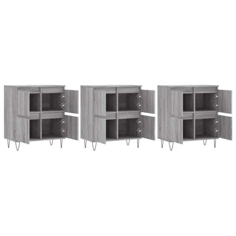 Grijs Sonoma Dressoir van bewerkt hout met tijdloze uitstraling - Dressoirs & buffetkasten