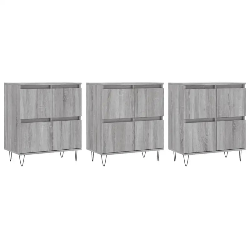 Grijs Sonoma Dressoir van bewerkt hout met tijdloze uitstraling - Dressoirs & buffetkasten