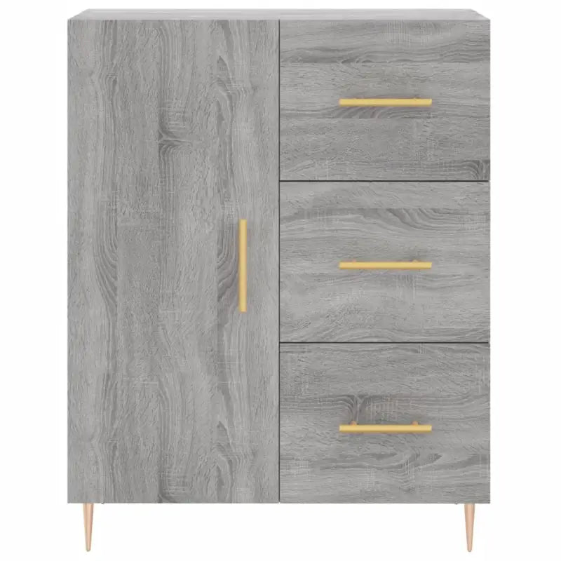 Grijs Sonoma dressoir van bewerkt hout met tijdloze uitstraling - Dressoirs & buffetkasten