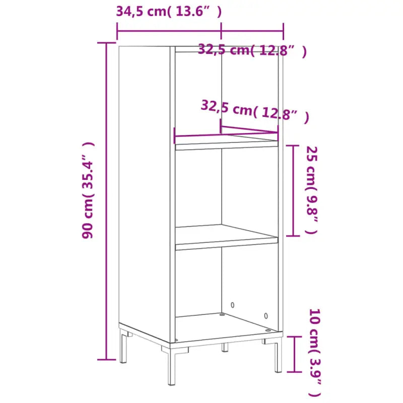 Grijs Sonoma dressoir van bewerkt hout voor een tijdloze uitstraling - Dressoirs & buffetkasten