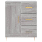 Grijs Sonoma Dressoir van Bewerkte Hout met Tijdloze Look - Dressoirs & buffetkasten