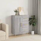 Grijs Sonoma Dressoir van Bewerkte Hout met Tijdloze Look - Dressoirs & buffetkasten