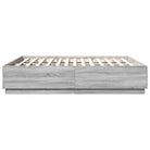 Grijs Sonoma Eiken Bedframe met RGB LED Verlichting - Bedden & bedframes