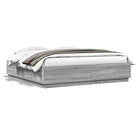 Grijs Sonoma Eiken Bedframe met RGB LED Verlichting - Bedden & bedframes