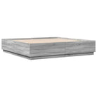 Grijs Sonoma Eiken Bedframe met RGB LED Verlichting - Bedden & bedframes