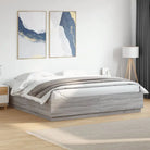 Grijs Sonoma Eiken Bedframe met RGB LED Verlichting - Bedden & bedframes