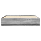 Grijs Sonoma Eiken Bedframe met RGB LED Verlichting - Bedden & bedframes