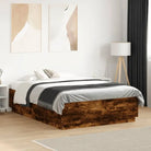 Grijs Sonoma Eiken Bedframe met RGB LED Verlichting - Gerookt eiken / 140 x 190 cm - Bedden & bedframes
