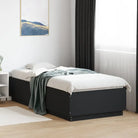 Grijs Sonoma Eiken Bedframe met RGB LED Verlichting - Zwart / 100 x 200 cm - Bedden & bedframes