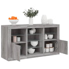 Grijs Sonoma Eiken Dressoir met RGB LED Verlichting voor Moderne Huiskamers - Dressoirs & buffetkasten
