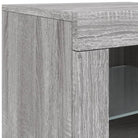 Grijs Sonoma Eiken Dressoir met RGB LED Verlichting voor Moderne Huiskamers - Dressoirs & buffetkasten