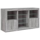 Grijs Sonoma Eiken Dressoir met RGB LED Verlichting voor Moderne Huiskamers - Dressoirs & buffetkasten