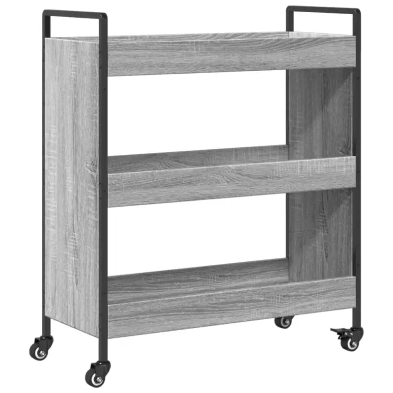 Grijs Sonoma keukentrolley van bewerkt hout met vintage uitstraling - Keukentrolleys
