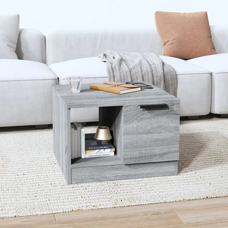 Grijs Sonoma salontafel van bewerkt hout voor een elegante uitstraling - Grijs sonoma / 1 - Salontafels