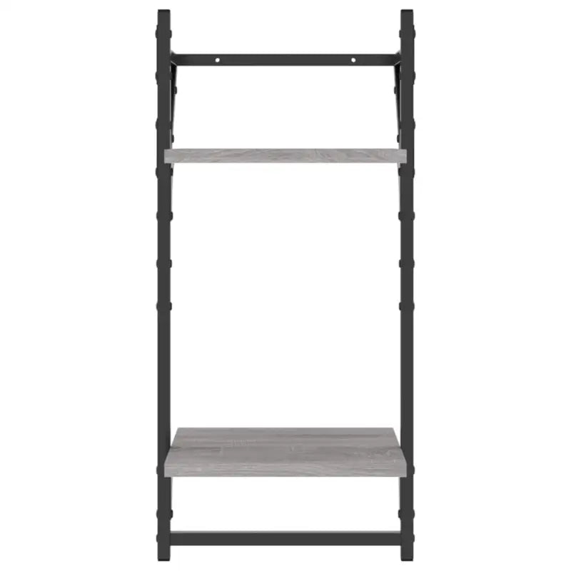 Grijs Sonoma wandplanken set in bewerkt hout voor stijlvolle muurdecoratie - Grijs sonoma / 6 / 1 - Wandplanken