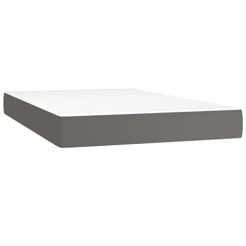 Grijze boxspring met matras en LED voor een rustgevende slaapkamer - Bedden & bedframes