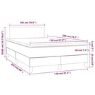 Grijze boxspring met matras en LED voor een rustgevende slaapkamer - Bedden & bedframes