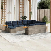 Grijze loungeset met gepoedercoat staal en waterdichte tas voor de tuin - Grijs - Tuinsets