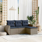 Grijze loungeset met gepoedercoat staal en waterdichte tas voor buitenplezier - grijs en marineblauw / Zonder tafel